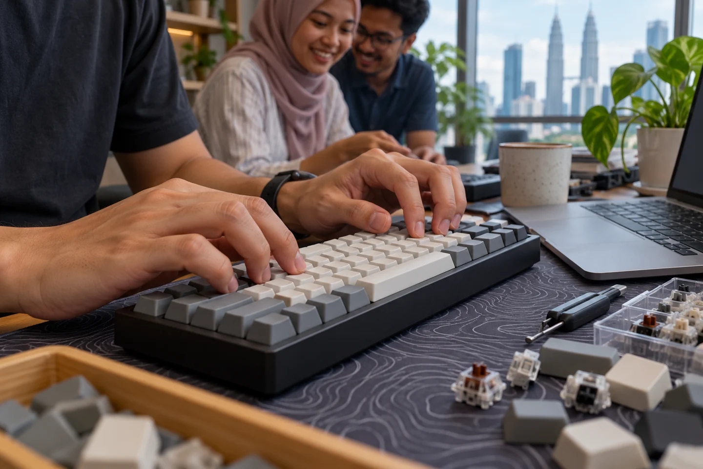 Ujian input kekunci selepas pemasangan